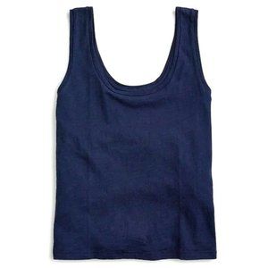Classic Navy J.Crew Vintage Cotton Scoopneck Tank | Relaxed Size Small